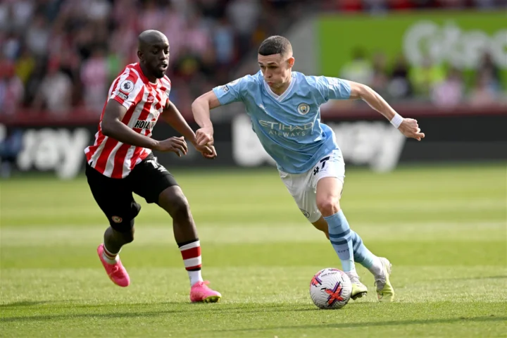 brentford vs man city lineups