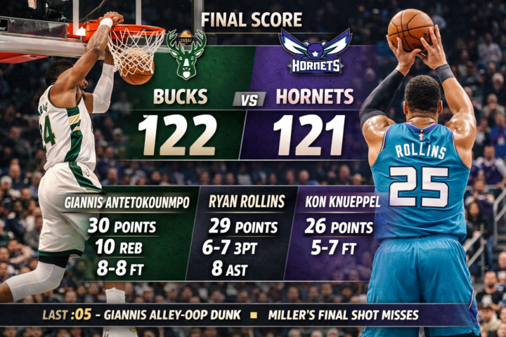 Milwaukee Bucks vs Charlotte Hornets