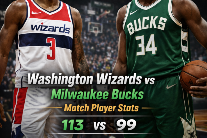 Washington Wizards vs Milwaukee Bucks Match Player Stats