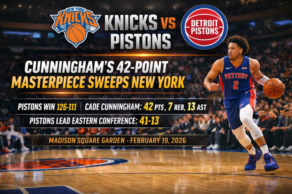 Knicks Vs Detroit Pistons Match Player Stats and Box Score (126-11